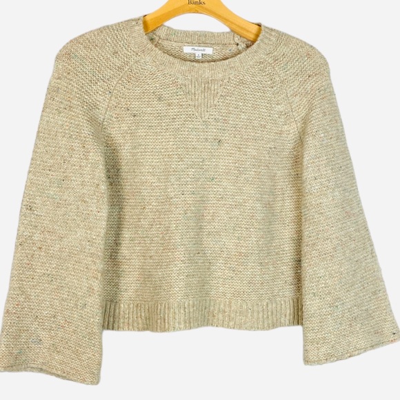 Madewell Flecked Wide Sleeve Sweater in Medium - Picture 4 of 6